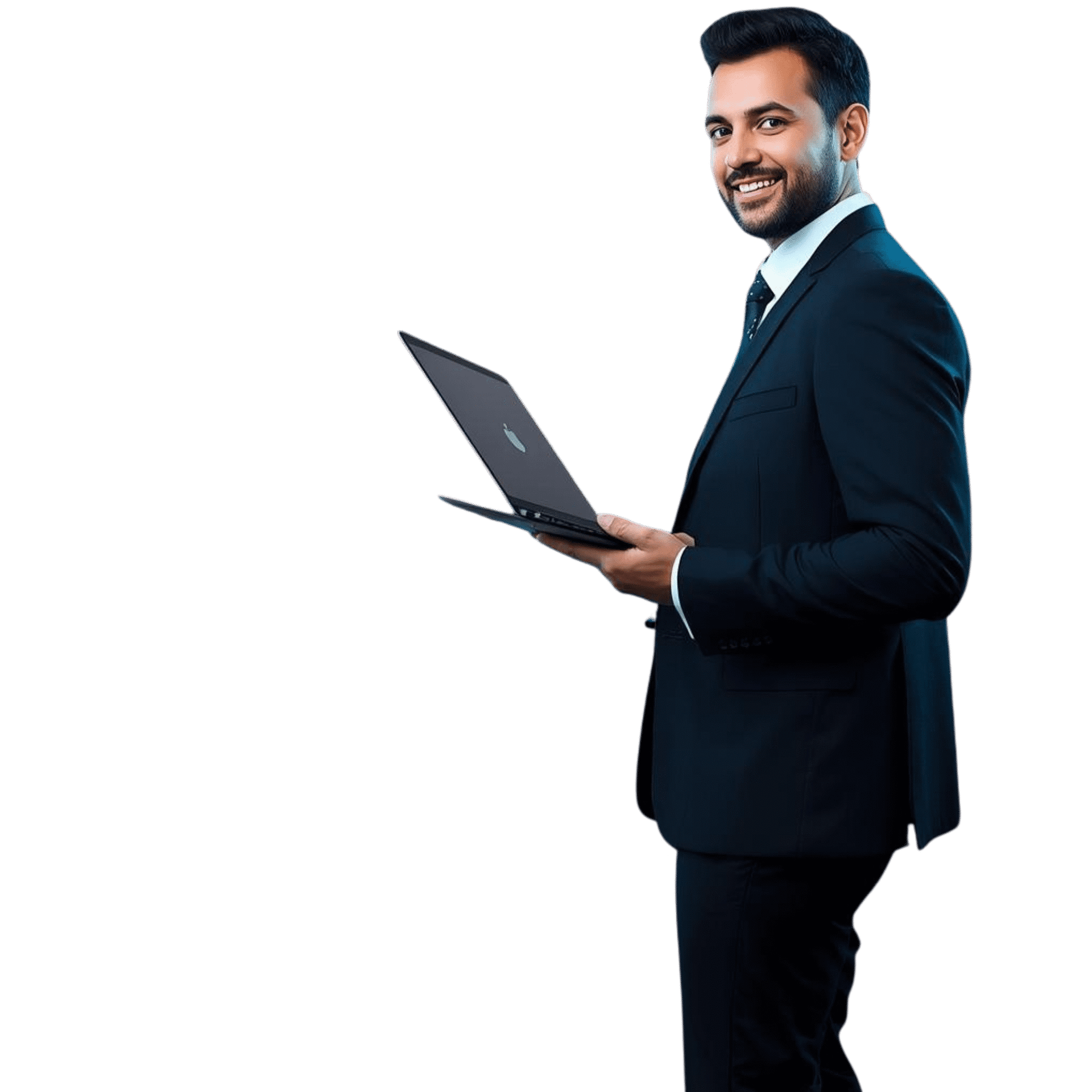 man holding laptop Web Design Company in Tirunelveli | RajaDigitals